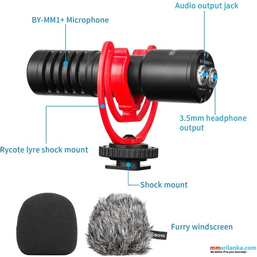 BOYA BY-MM1+ SUPER CARDIOID SHOTGUN MICROPHONE (6M)